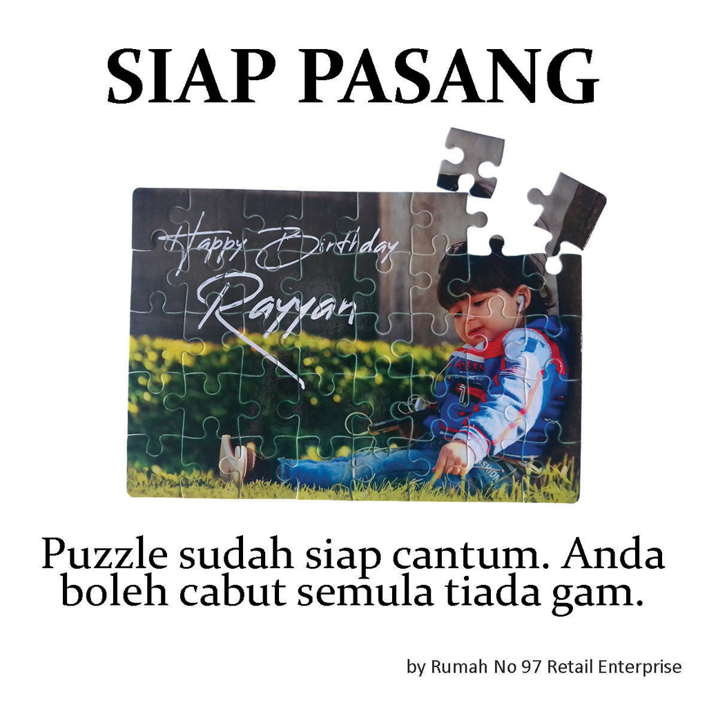 Puzzle Custom Saiz A4 (40 pcs) | 20 x 29cm | Gambar Sendiri | Custom Made