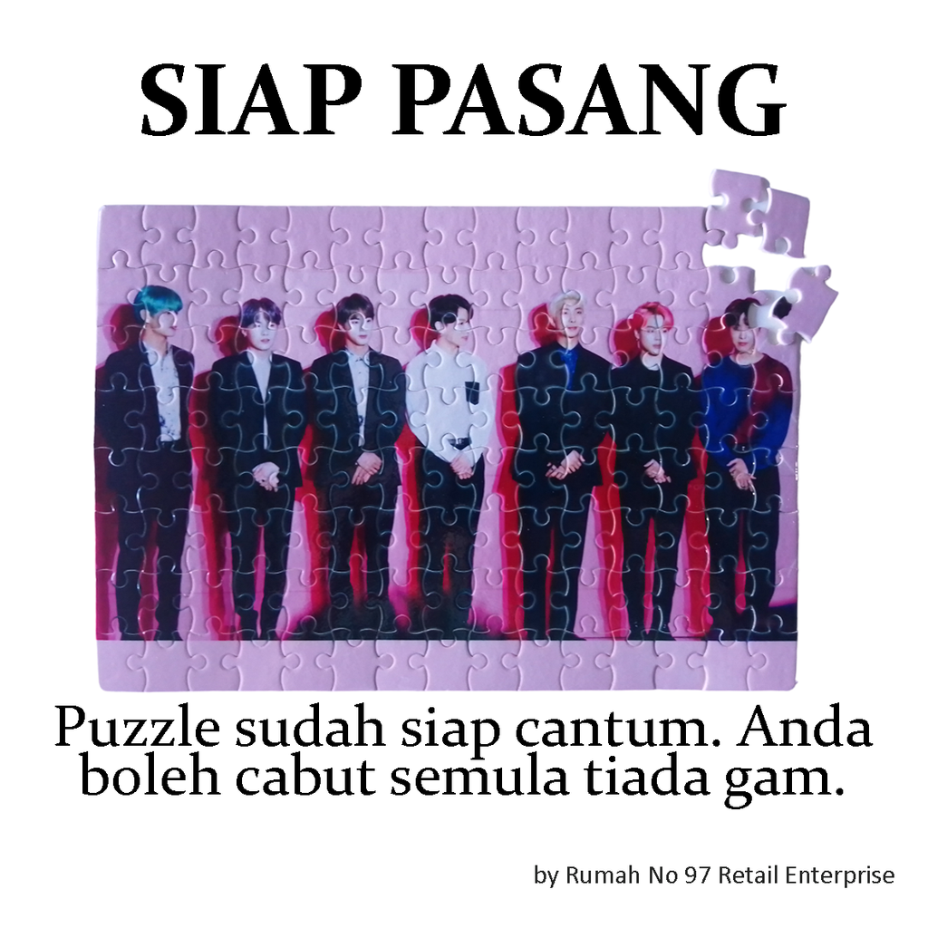 Puzzle Custom Saiz A4 (120 pcs) | 20 x 29cm | Gambar Sendiri | Custom Made