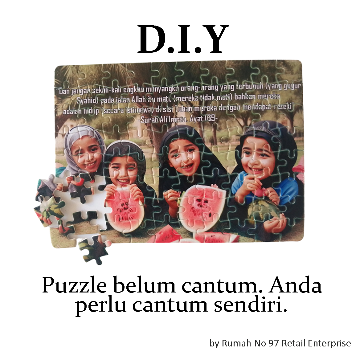 Puzzle Custom Saiz A5 (80 pcs) | 14.5 x 20cm | Gambar Sendiri | Custom Made
