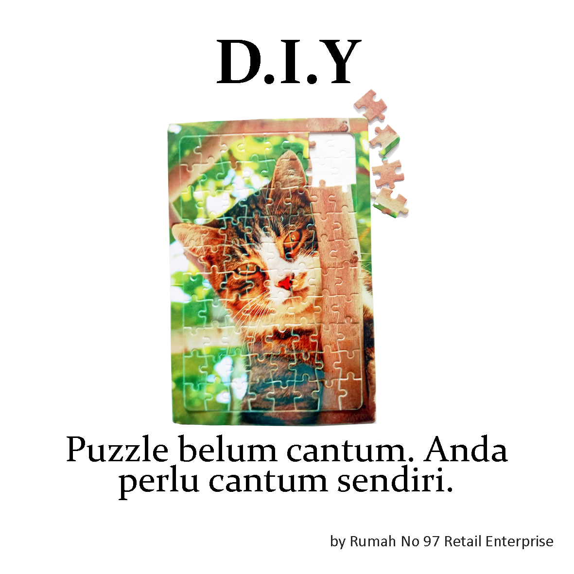 Puzzle Custom Saiz A4 (80 pcs) Papan Alas | 19.5 x 29cm | Gambar Sendiri | Custom Made