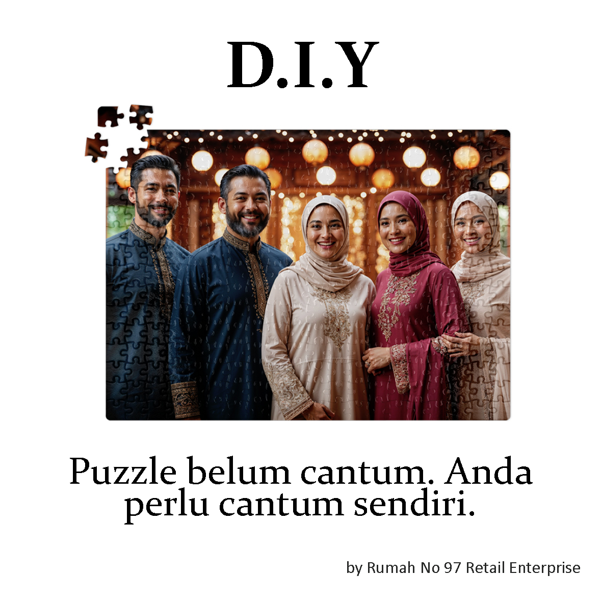 Puzzle Custom Saiz A3 (300 pcs) | 28 x 39cm | Gambar Sendiri | Custom Made