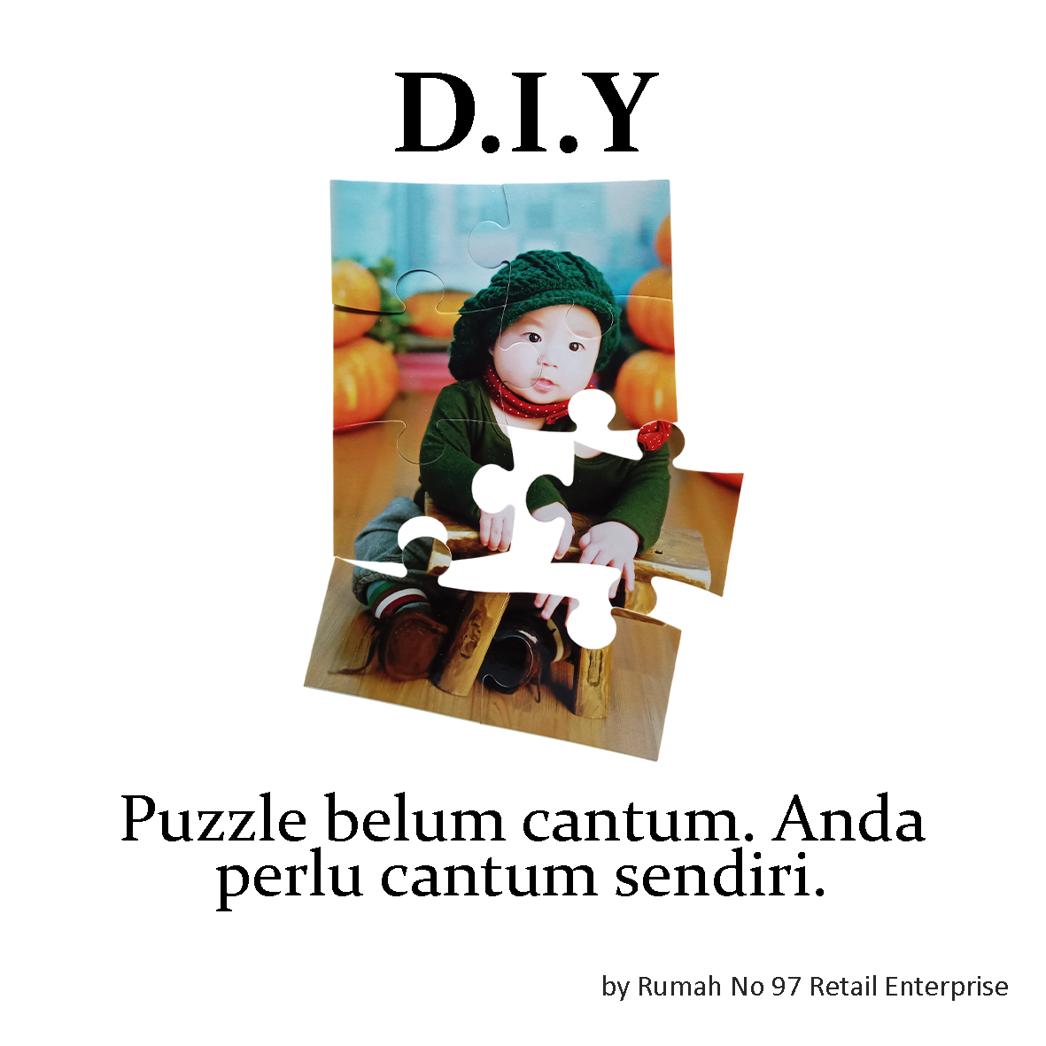 Puzzle Custom Saiz A4 (8 pcs) | 20 x 29cm | Gambar Sendiri | Custom Made