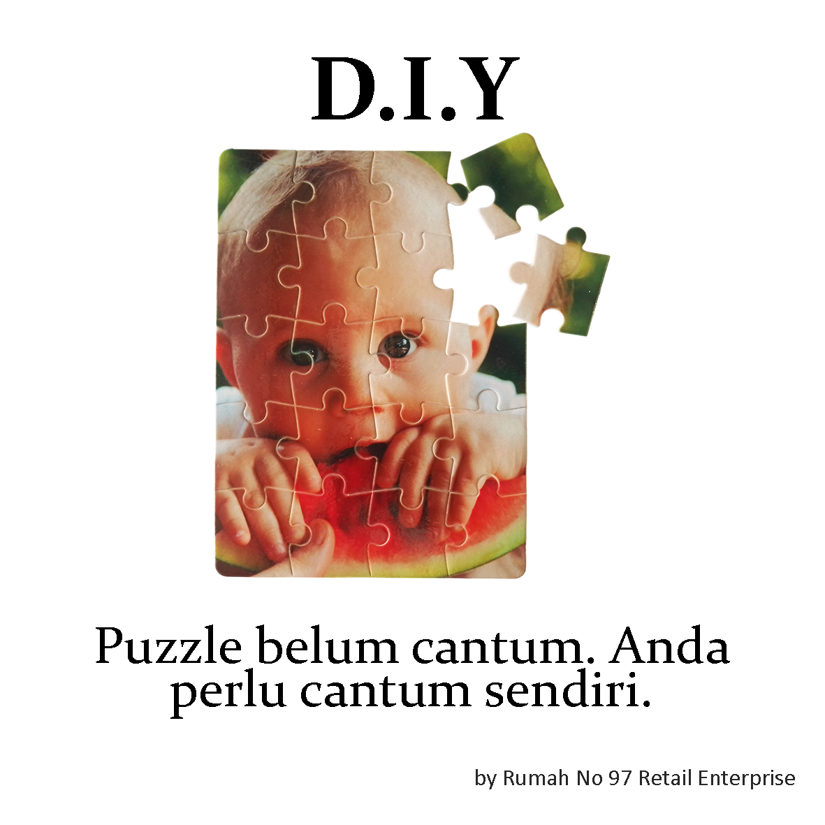 Puzzle Custom Saiz A5 (20 pcs) | 14.5 x 20cm | Gambar Sendiri | Custom Made