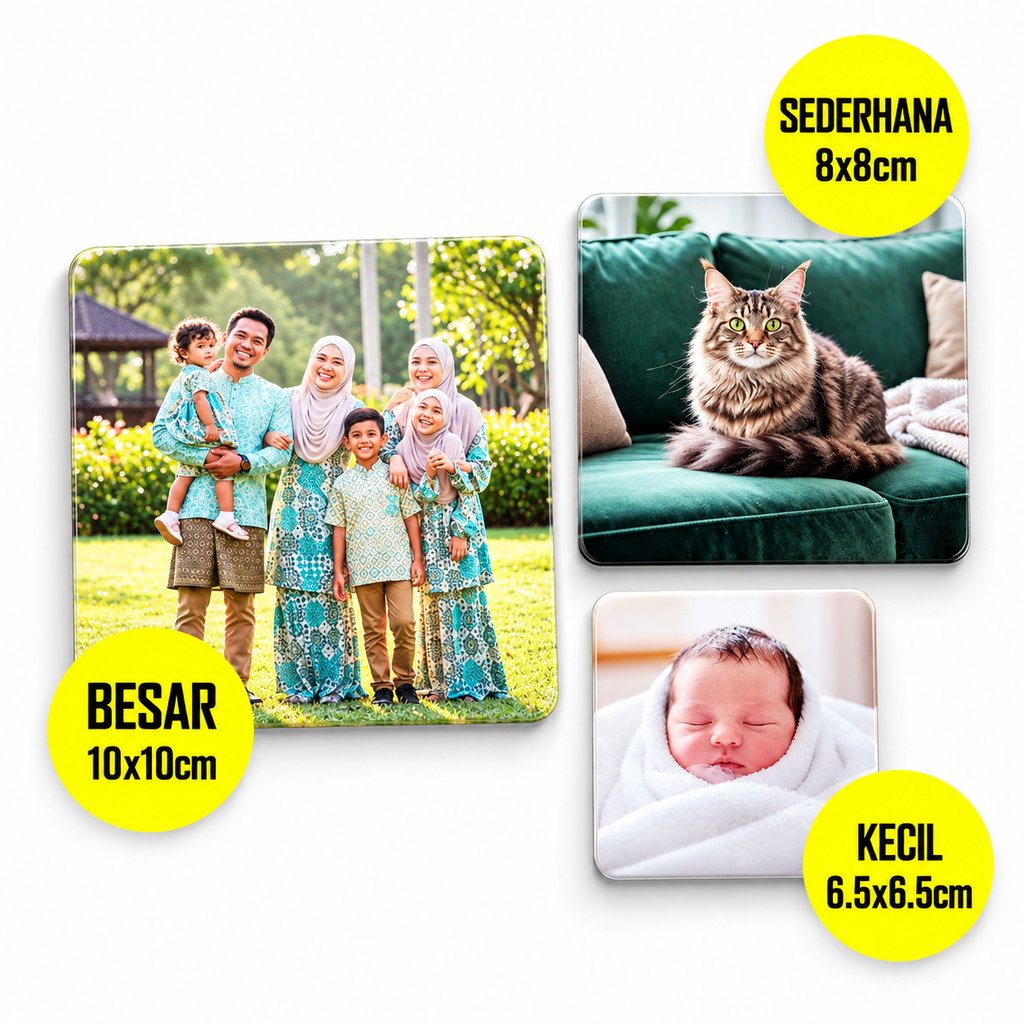 Fridge Magnet Custom Gambar Sendiri | Magnet Peti Ais Personalized Photo | Hadiah Birthday Anniversary Wedding Souvenirs