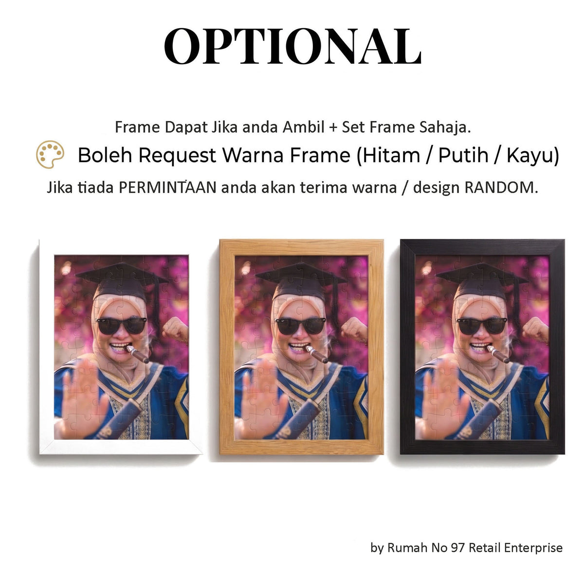 Puzzle Custom Saiz A4 (120 pcs) | 20 x 29cm | Gambar Sendiri | Custom Made