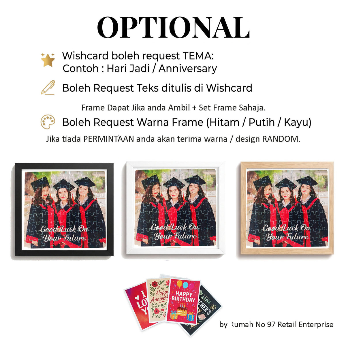 Puzzle Custom Saiz INSTA (81 pcs) | 20 x 20cm | Gambar Sendiri | Custom Made