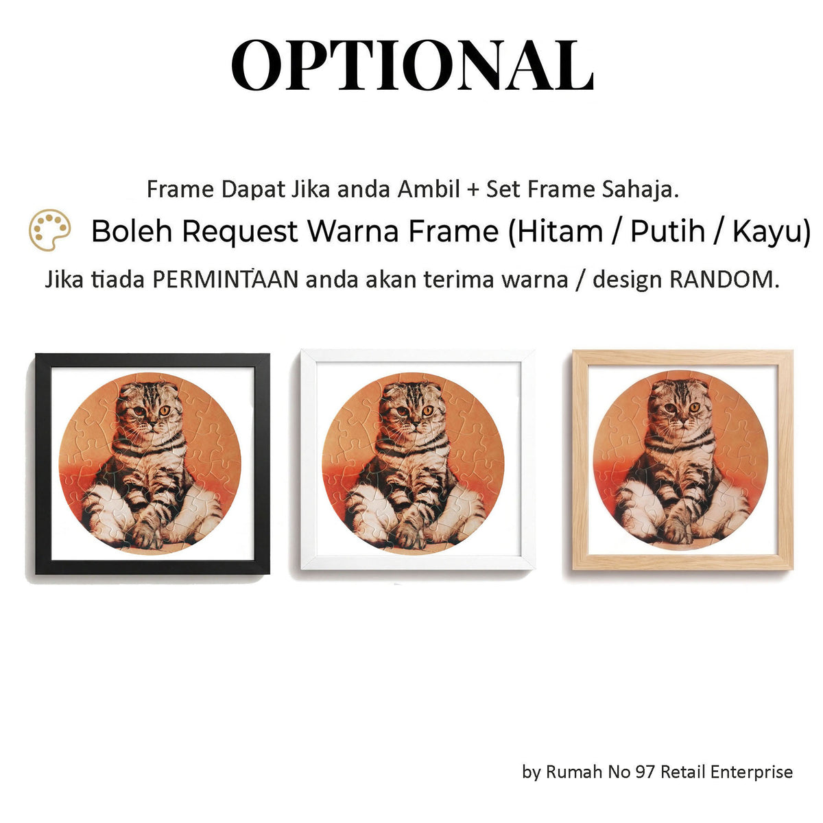 Puzzle Custom Saiz CIRCLE (42 pcs) | 20 x 20cm | Gambar Sendiri | Custom Made