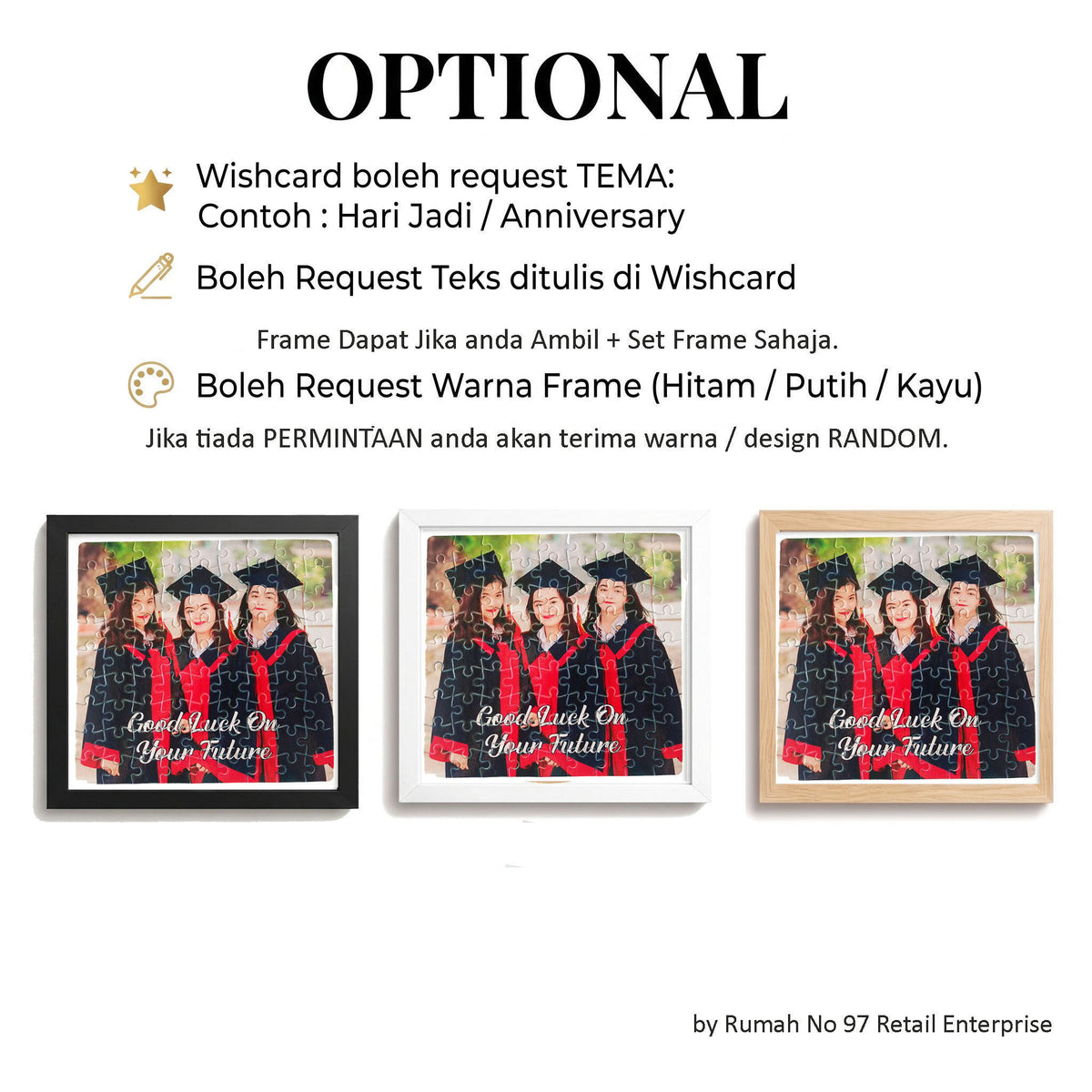 Puzzle Custom Saiz INSTA (81 pcs) | 20 x 20cm | Gambar Sendiri | Custom Made