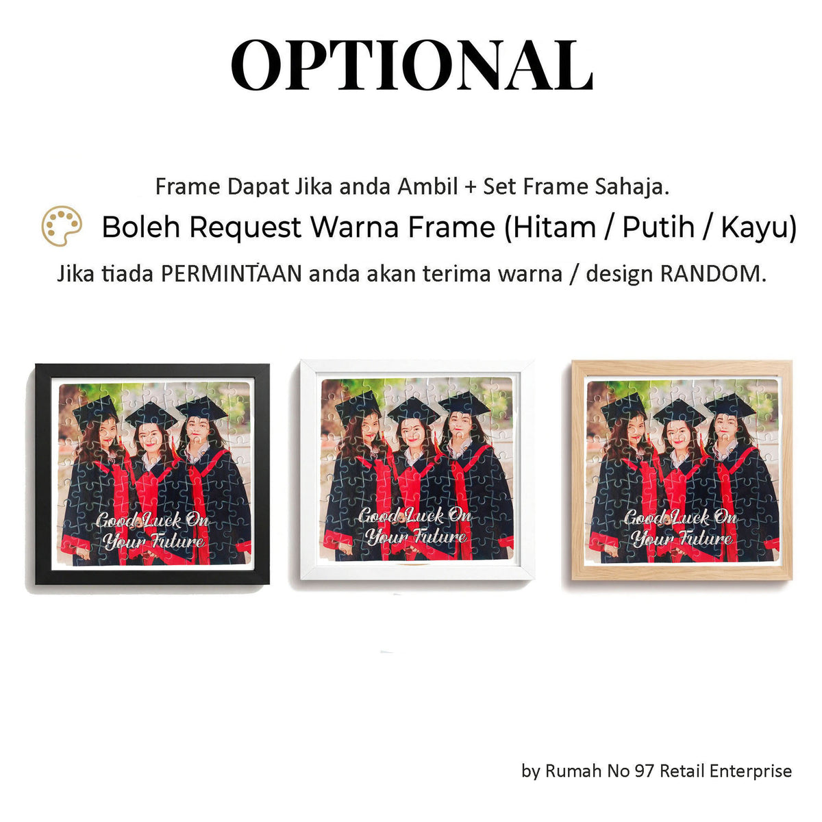 Puzzle Custom Saiz INSTA (81 pcs) | 20 x 20cm | Gambar Sendiri | Custom Made