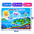 Puzzle Jigsaw Kitaran Air Awan & Hujan Sains Pendidikan Kanak-Kanak Tadika Sekolah A4 80 pcs A5 30 pcs Ada Papan Alas
