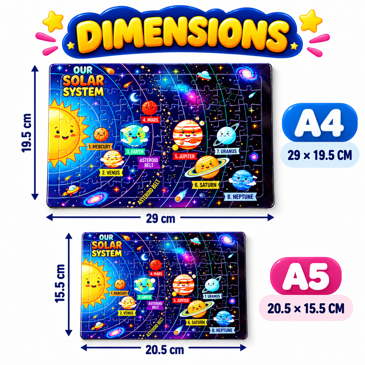 Puzzle Planet Solar System Kid Education Jigsaw Puzzle Mainan Kanak-Kanak – Aktiviti Pembelajaran Sains Sekolah